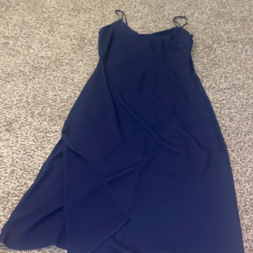 Navy blue dress w/ slit